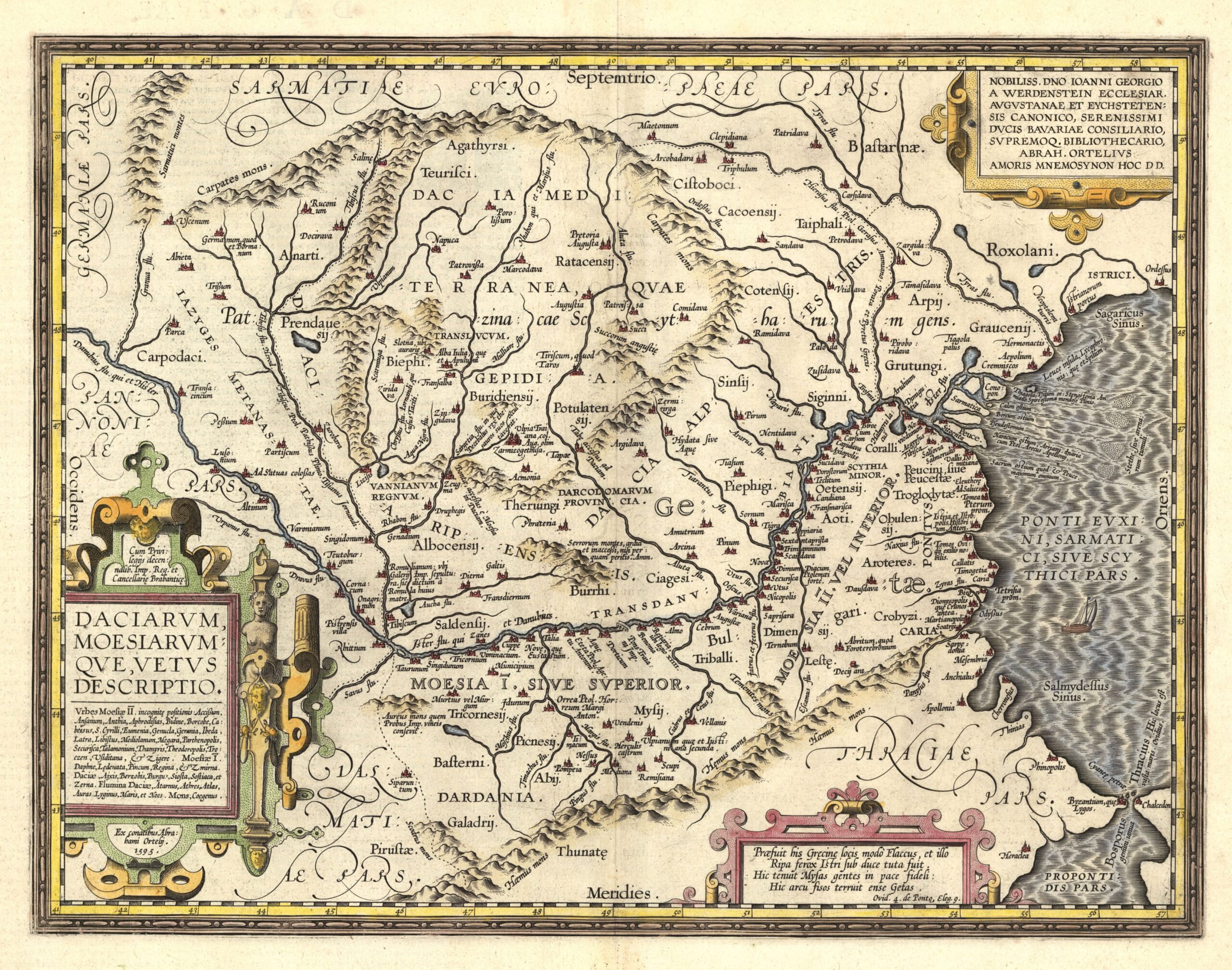 Agathyrsi-Dacia-Europe-1595-Daciarvm-Moesiarvm-Qve-Vetvs-Descriptio